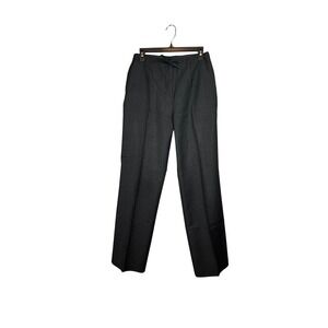 OTTO Collection 100% Wool Pants, Charcoal, High Rise Wide Leg Drawstring, Size 8